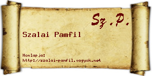 Szalai Pamfil névjegykártya